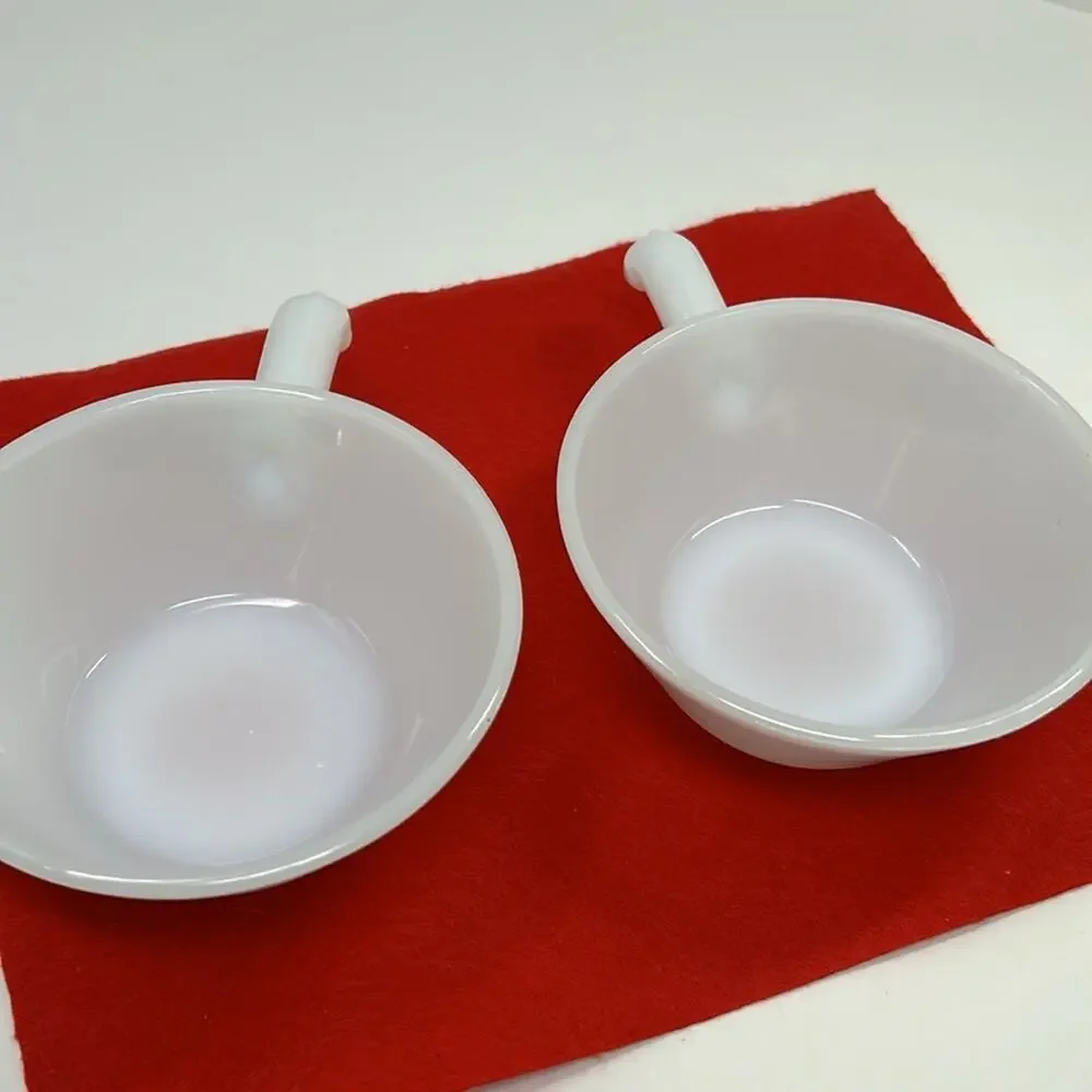 Vintage Anchor Hocking Fire King One Handle Chili Cereal Soup Bowls Set of 2